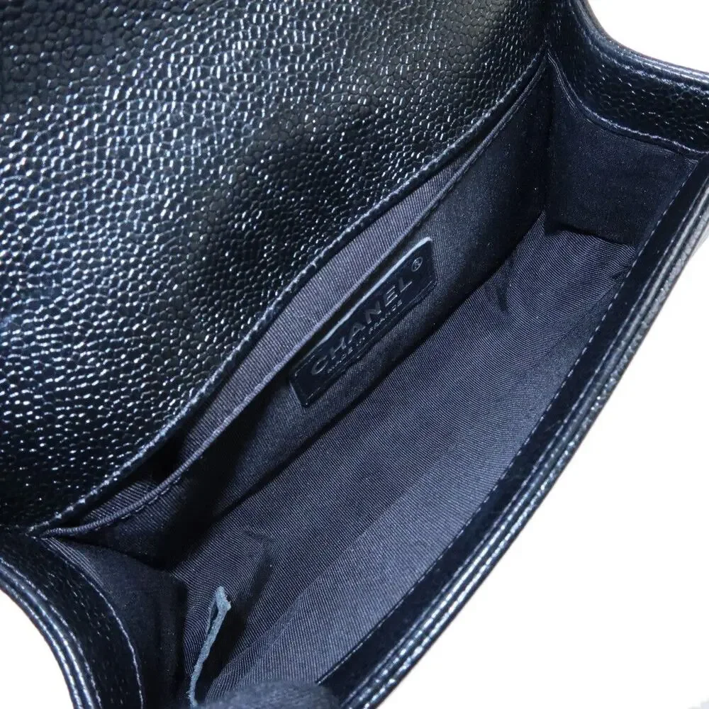 Chanel Caviar Leather Boy Chanel Small Flap Bag Black